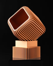 Ribbed Crate Planter - 3D printed planter by Valence Objects