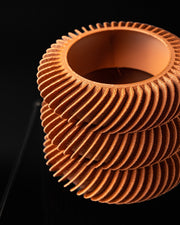 Helix Ridge Planter - 3D printed planter by Valence Objects
