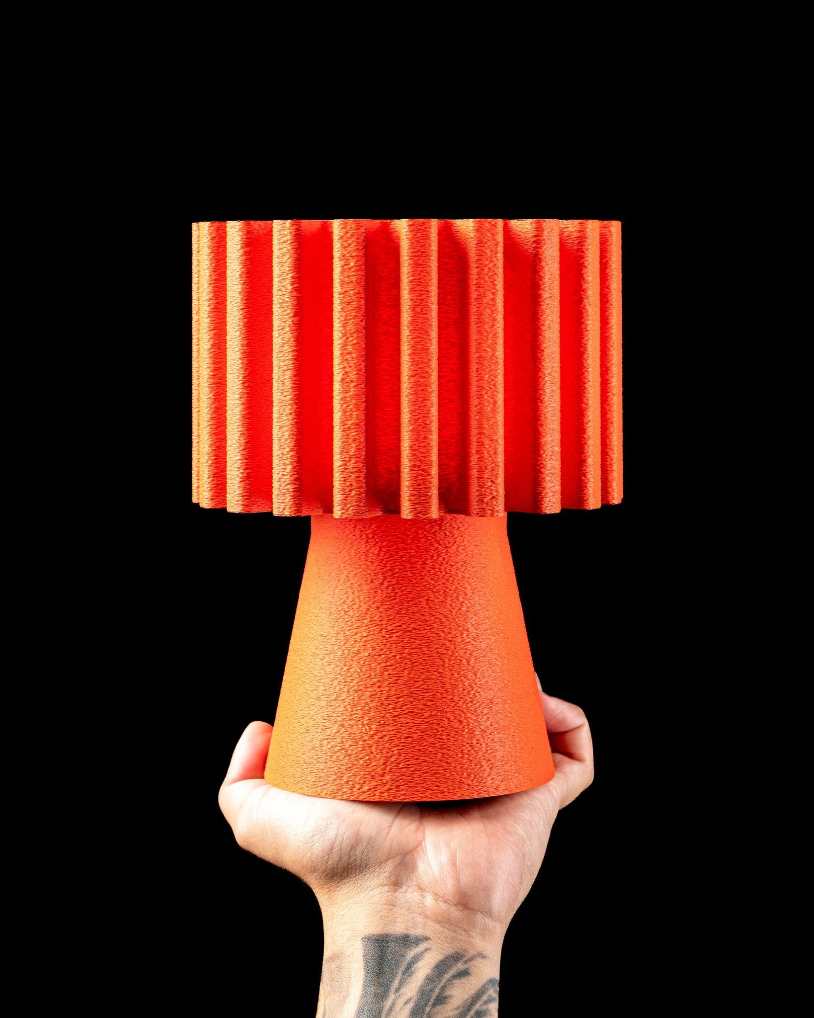 Rib Drum Mini Lamp - 3D printed mini lamp by Valence Objects