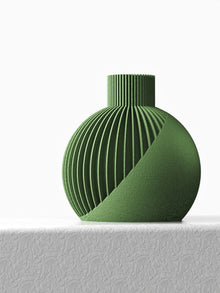 Ribbed Orb Vase