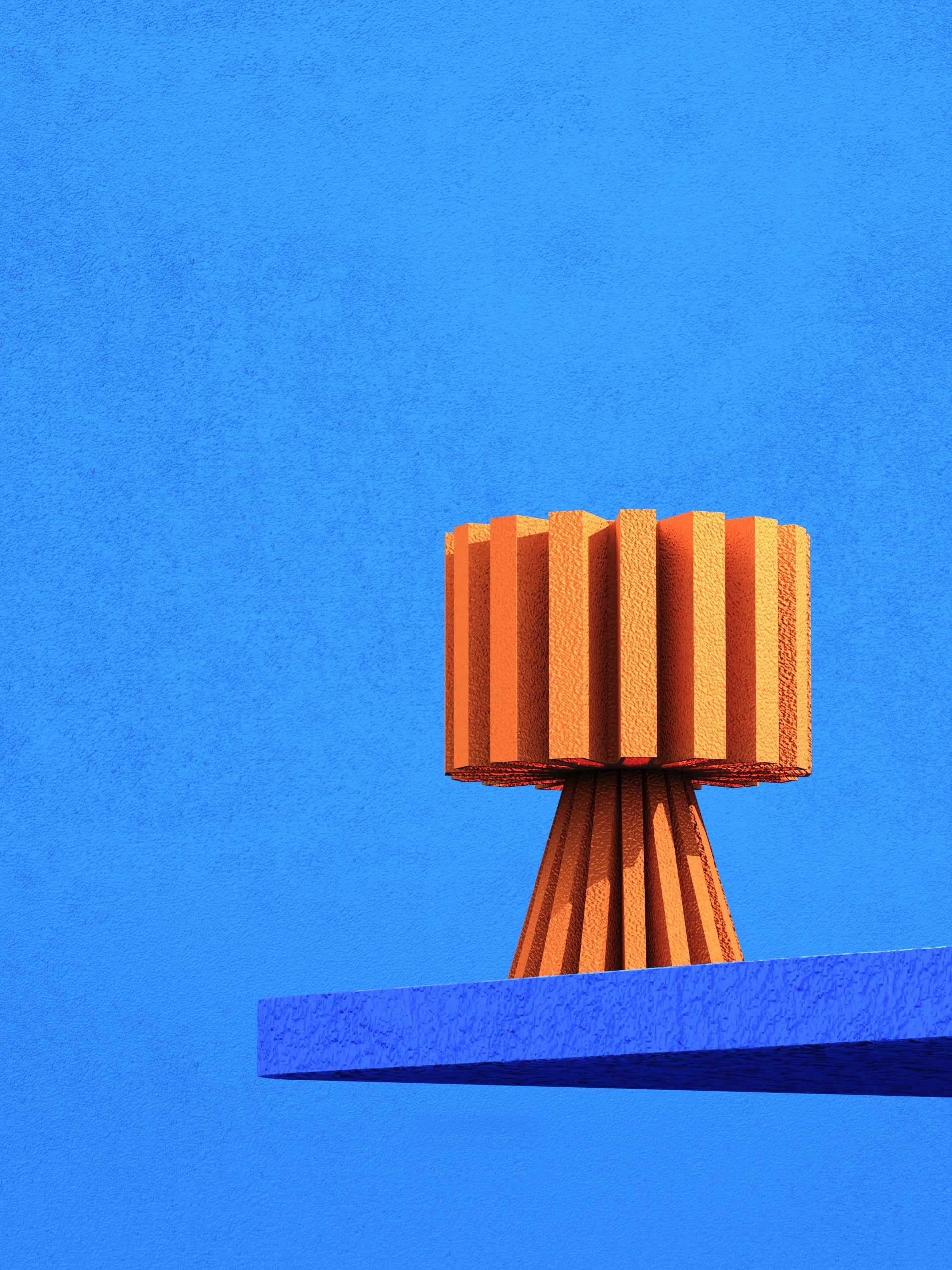 Rib Drum Mini Table Lamp - 3D printed table lamp by Valence Objects