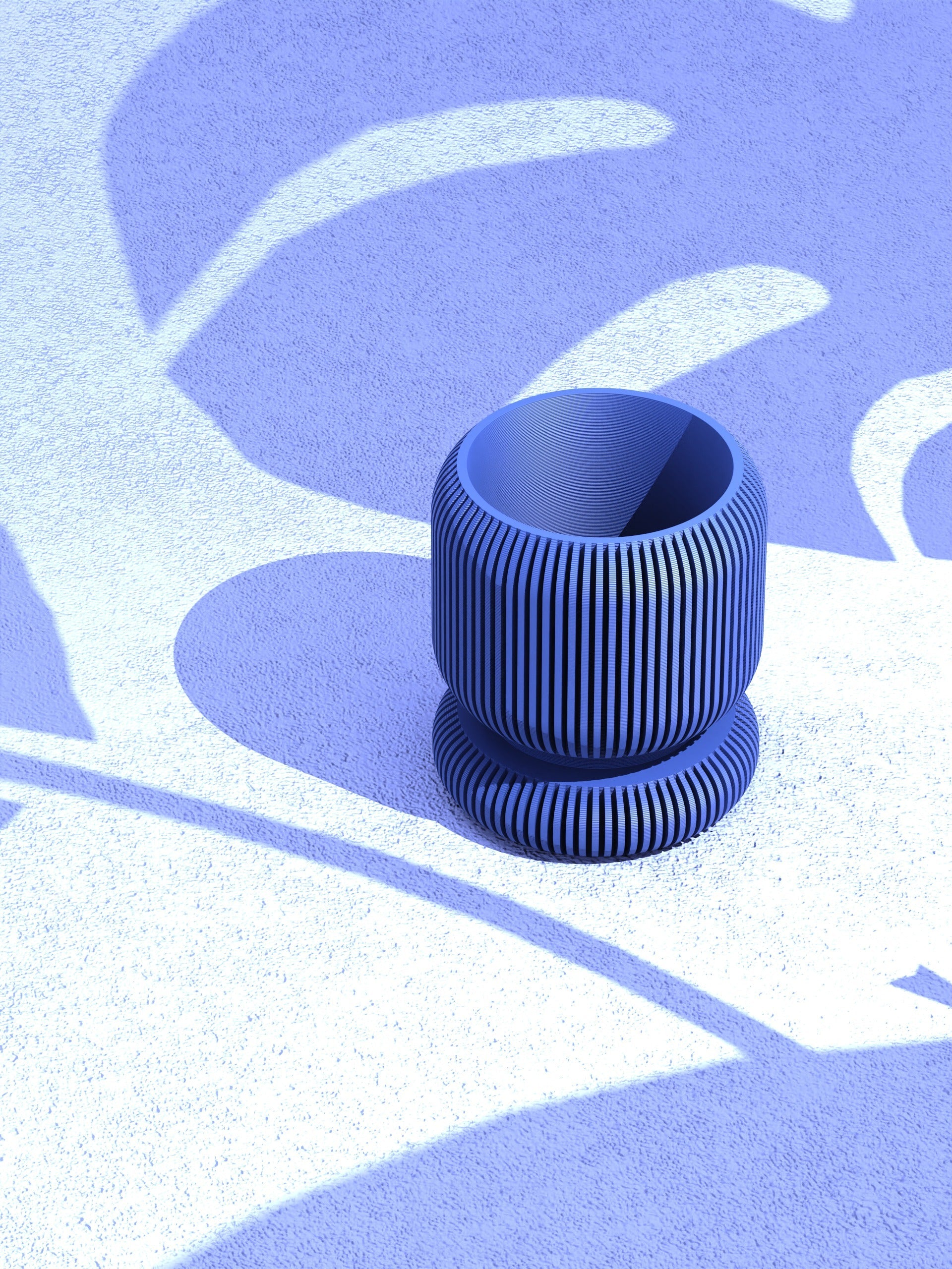 Reed Rib Planter - 3D printed planter by Valence Objects