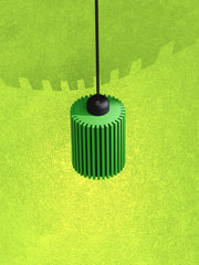 Rib Tube Pendant Light - 3D printed pendant light by Valence Objects