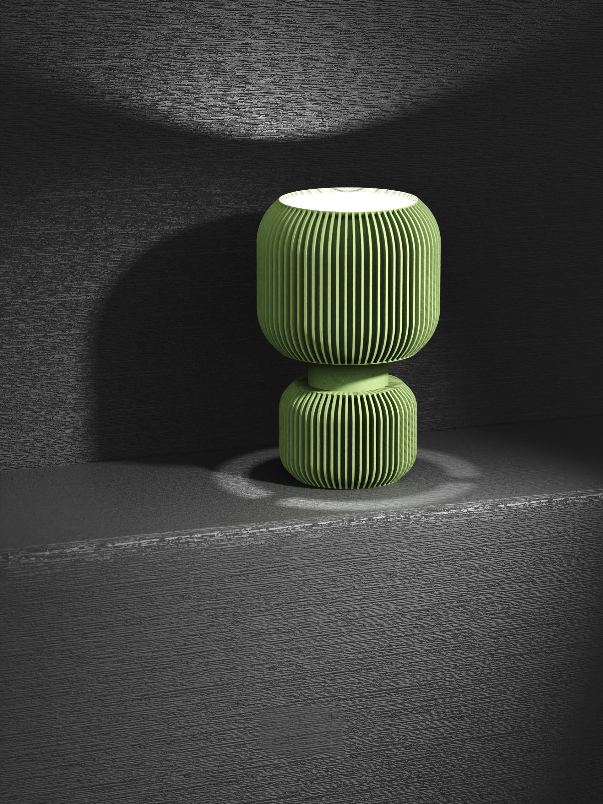 Stack Rib Table Lamp - 3D printed table lamp by Valence Objects
