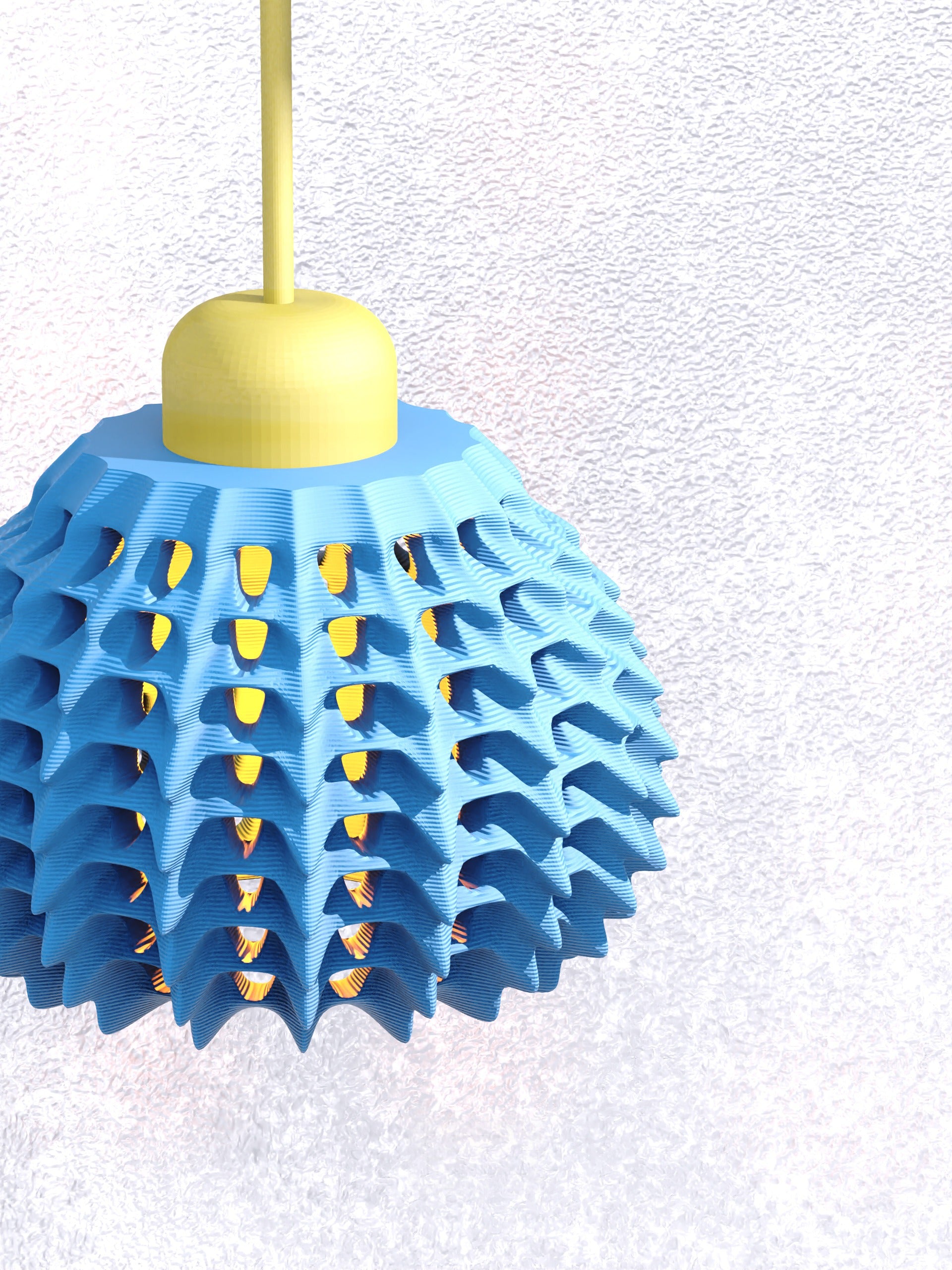 Spike Scale Pendant Light - 3D printed pendant light by Valence Objects