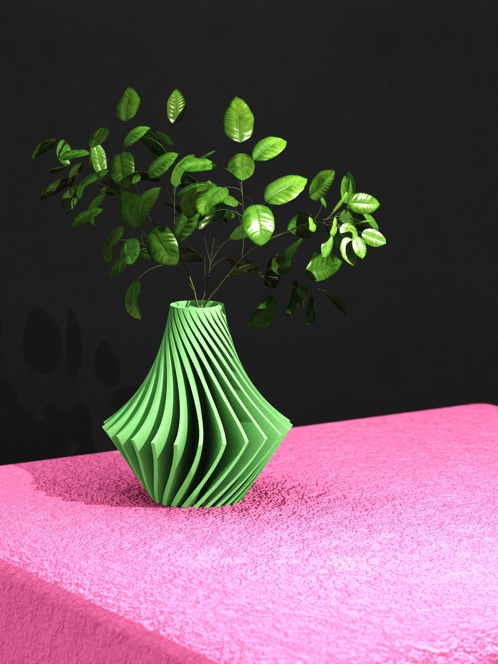 Angular Facet Vase - 3D printed vase by Valence Objects