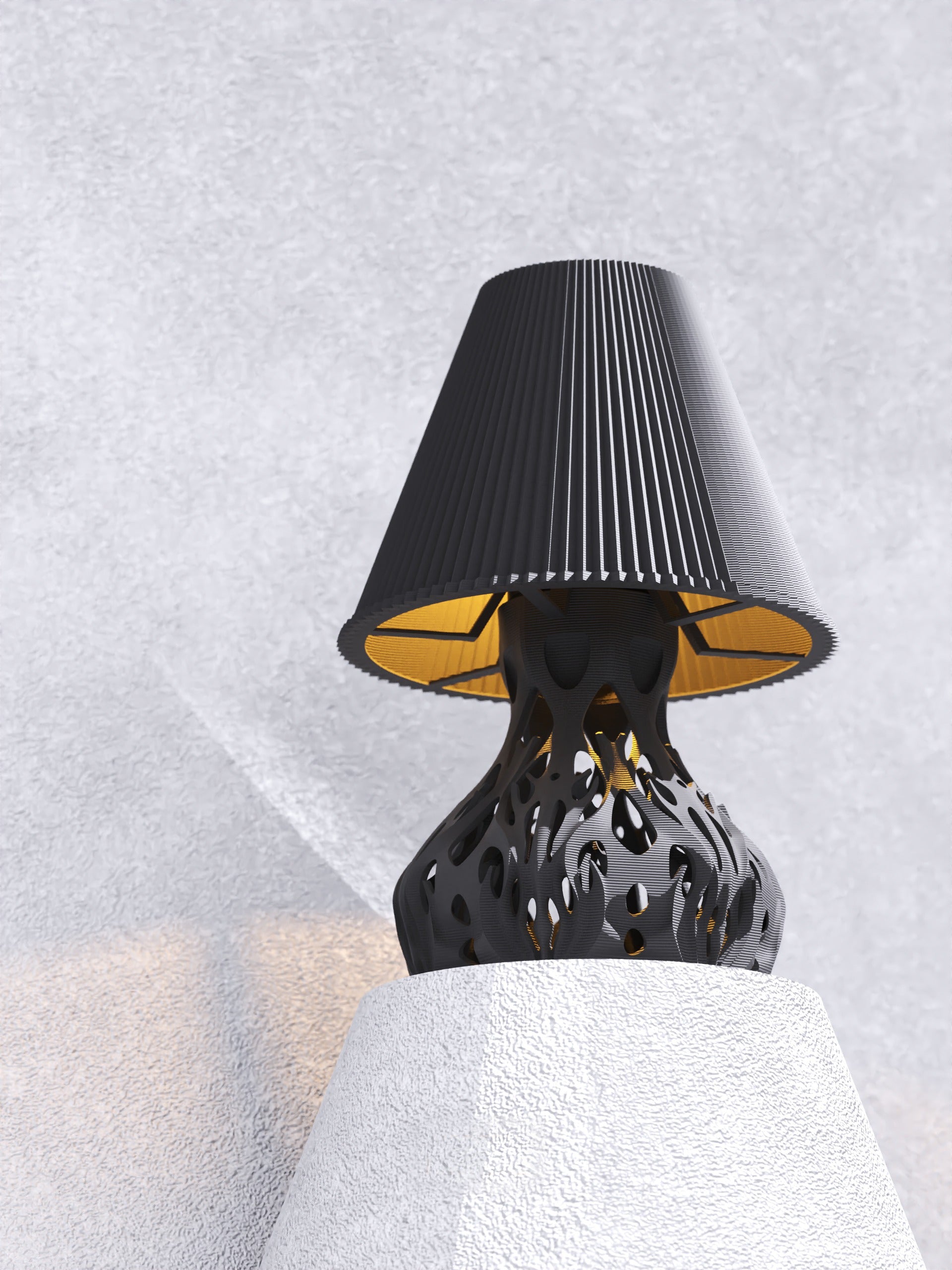 Drip Base Table Lamp - 3D printed table lamp by Valence Objects