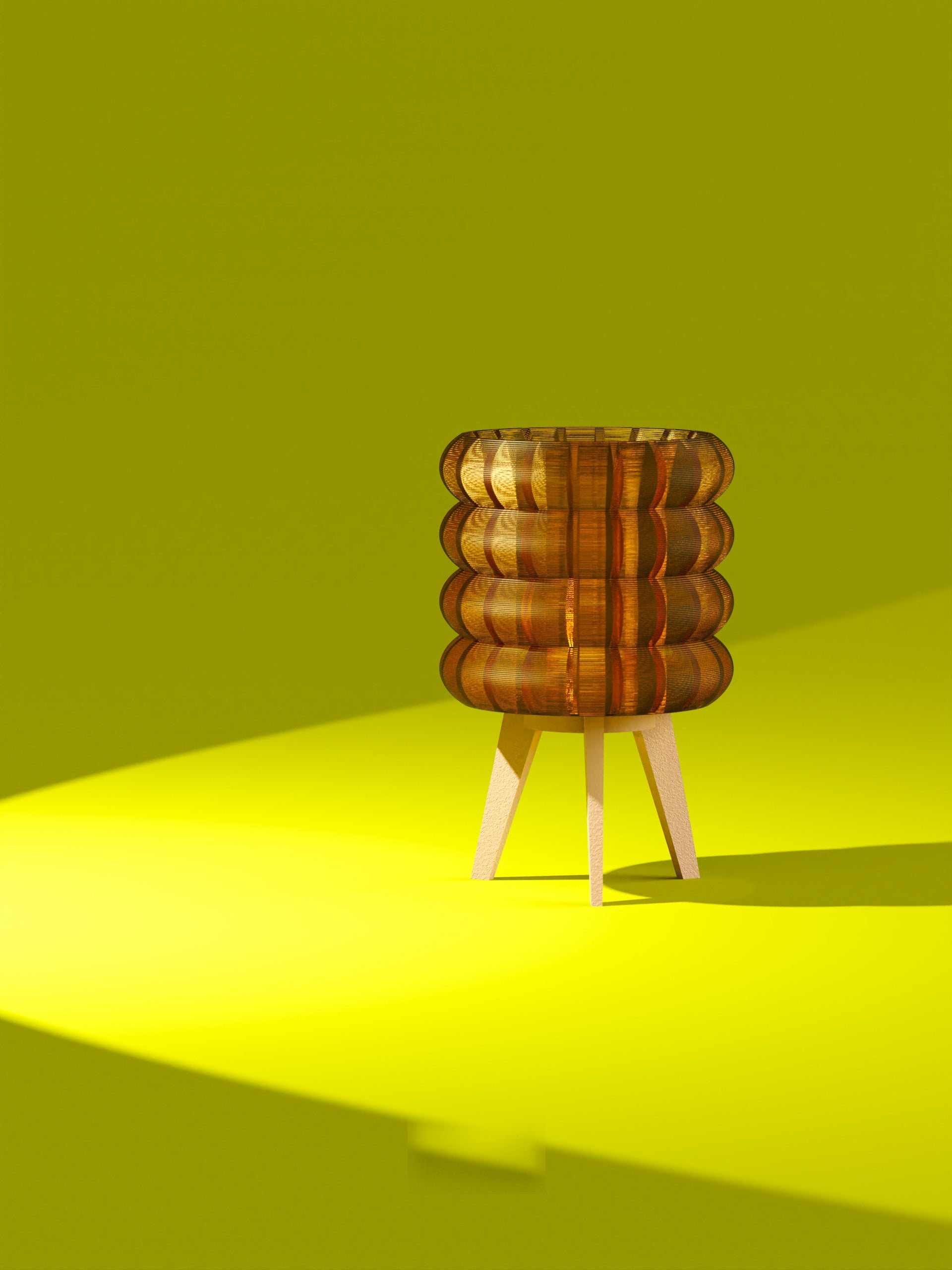 Tripod Rib Table Lamp - 3D printed table lamp by Valence Objects