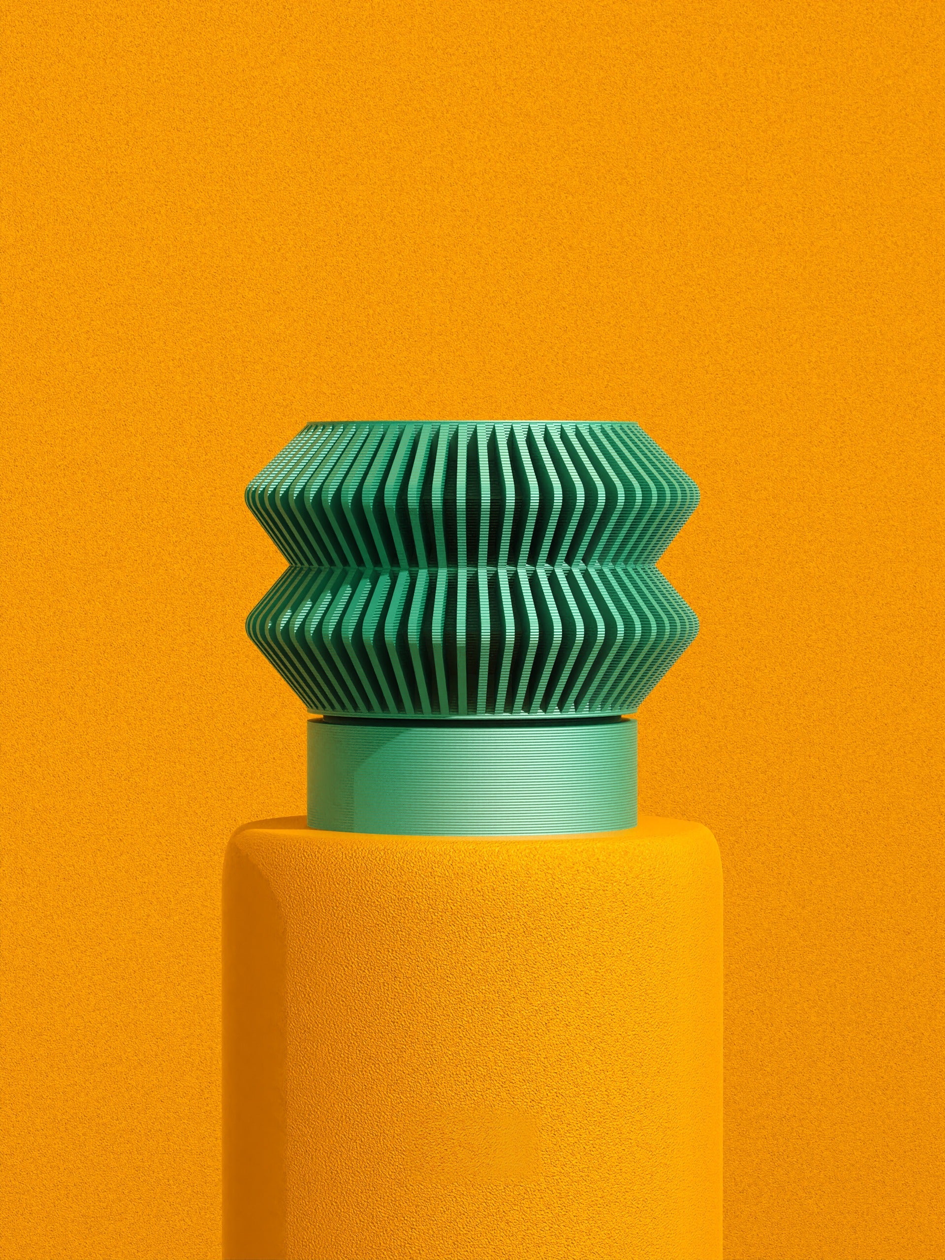 Concertina Planter - 3D printed planter by Valence Objects