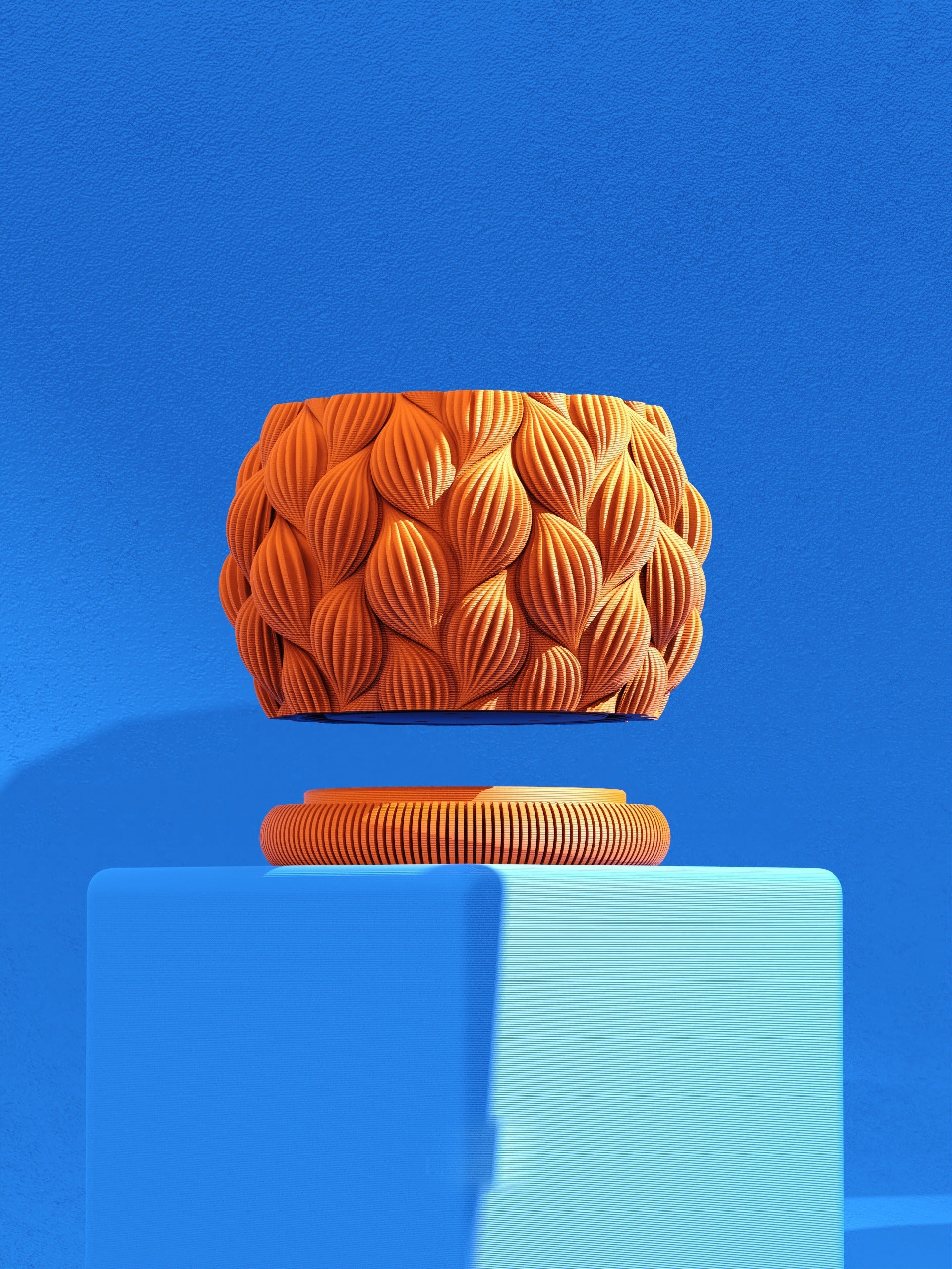 Petal Scale Planter - 3D printed planter by Valence Objects