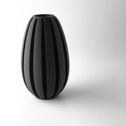 Fin Oval Vase - 3D printed vase by Valence Objects