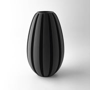 Fin Oval Vase - 3D printed vase by Valence Objects