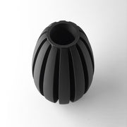 Fin Oval Vase - 3D printed vase by Valence Objects