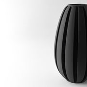 Fin Oval Vase - 3D printed vase by Valence Objects
