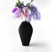 Rib Urn Vase - 3D printed vase by Valence Objects
