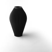 Rib Urn Vase - 3D printed vase by Valence Objects