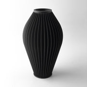 Rib Urn Vase - 3D printed vase by Valence Objects