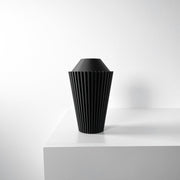 Rib Cone Vase - 3D printed vase by Valence Objects
