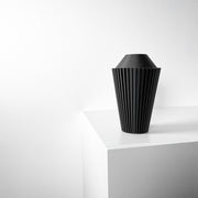 Rib Cone Vase - 3D printed vase by Valence Objects