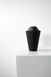 Rib Cone Vase - 3D printed vase by Valence Objects