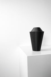Rib Cone Vase - 3D printed vase by Valence Objects