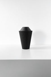 Rib Cone Vase - 3D printed vase by Valence Objects