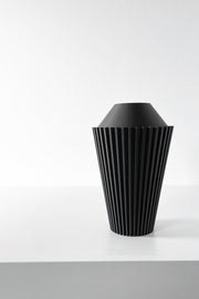 Rib Cone Vase - 3D printed vase by Valence Objects