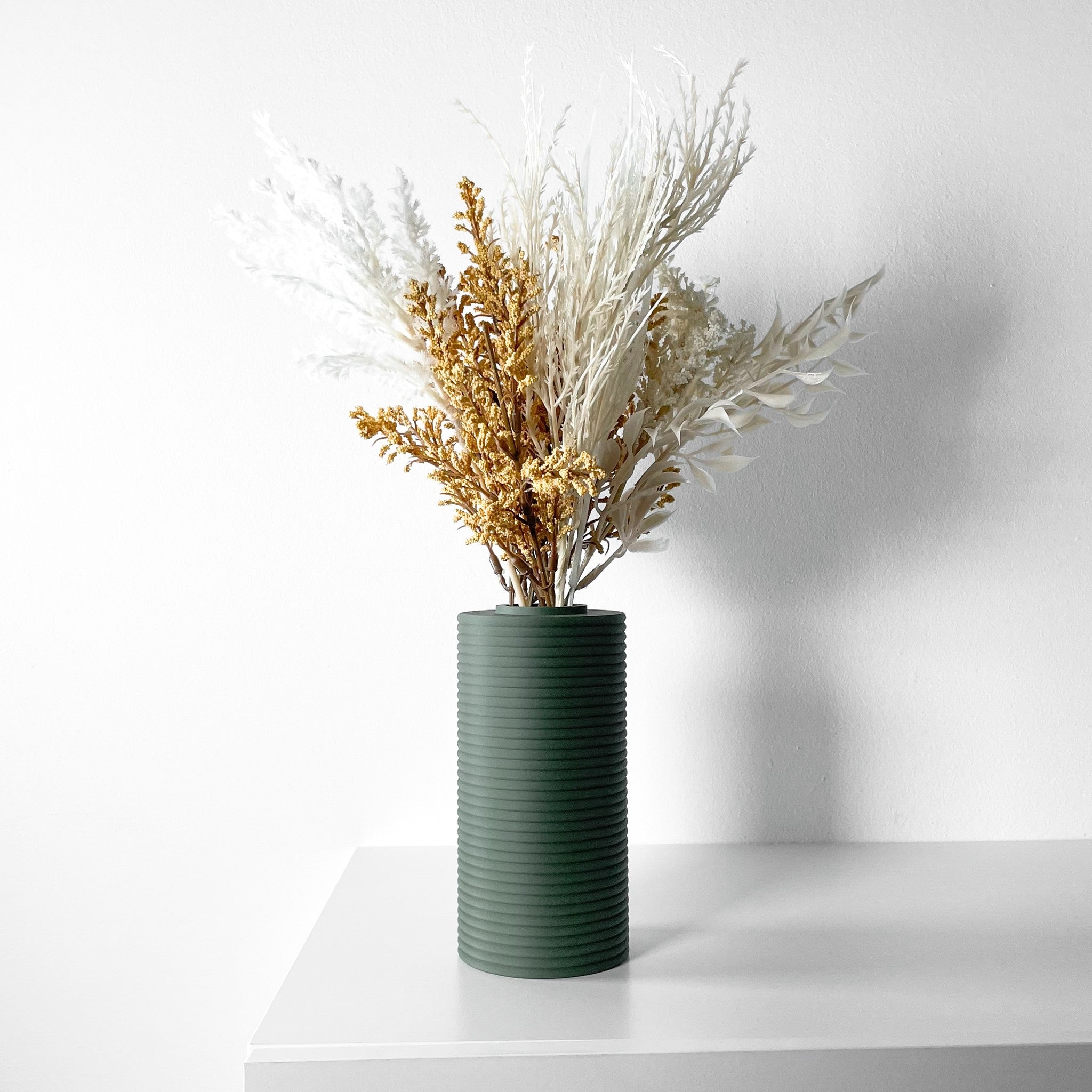 Micro Rib Vase - 3D printed vase by Valence Objects