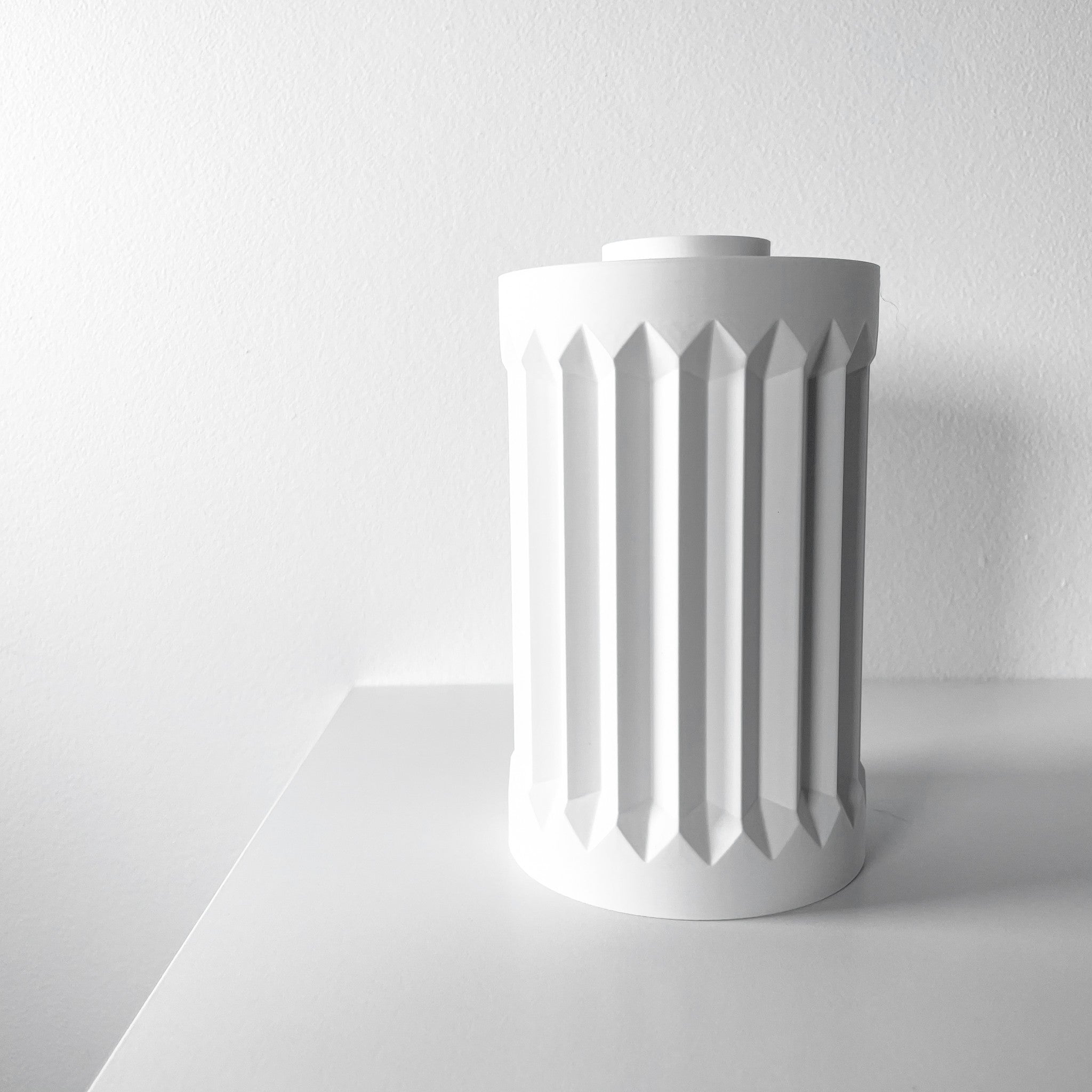 Fluted Column Vase - 3D printed vase by Valence Objects