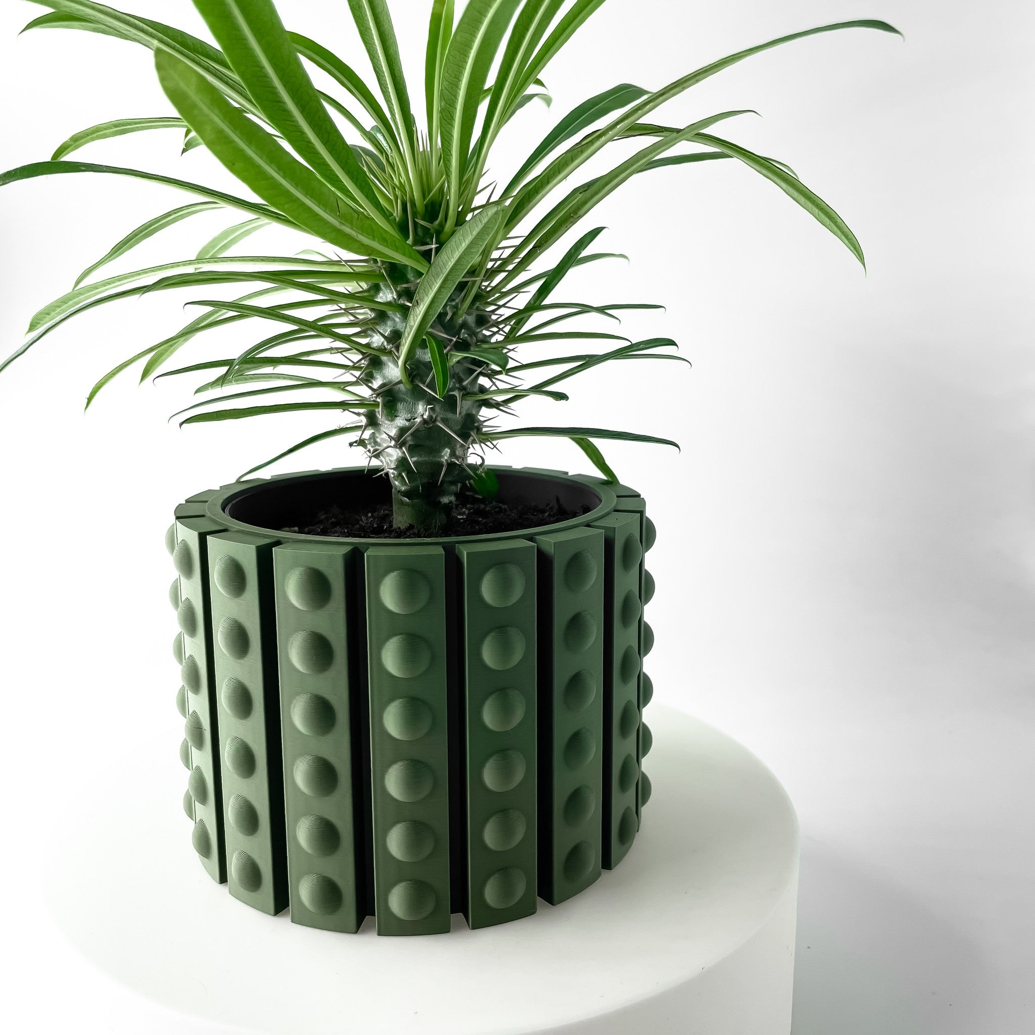 Dot Stud Planter - 3D printed planter by Valence Objects
