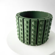 Dot Stud Planter - 3D printed planter by Valence Objects