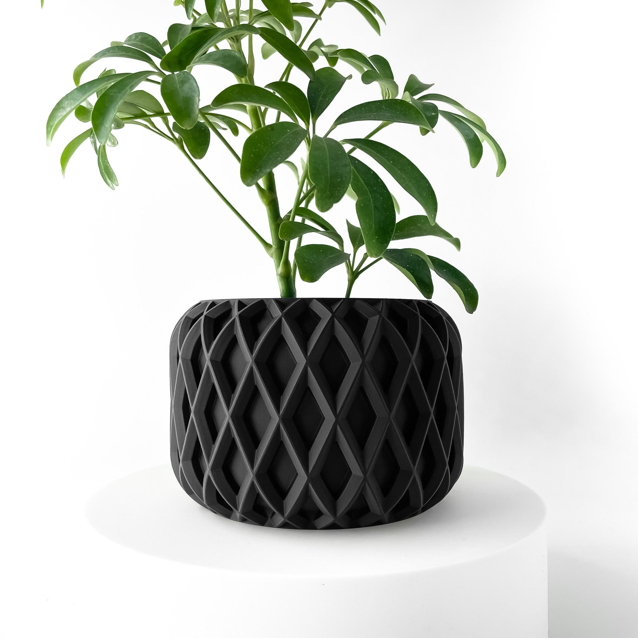 Quilt Drum Orchid Planter - 3D printed planter by Valence Objects