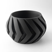 Chevron Bowl Planter - 3D printed planter by Valence Objects