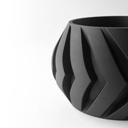 Chevron Bowl Planter - 3D printed planter by Valence Objects