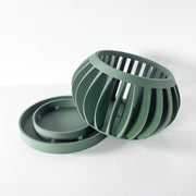 Slot Sphere Orchid Planter - 3D printed planter by Valence Objects
