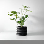 Stacked Rib Planter - 3D printed planter by Valence Objects
