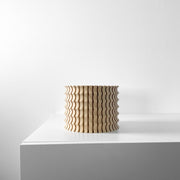 Corrugated Column Planter - 3D printed planter by Valence Objects