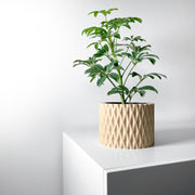 Crosshatch Column Planter - 3D printed planter by Valence Objects