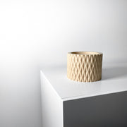 Crosshatch Column Planter - 3D printed planter by Valence Objects