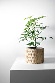 Crosshatch Column Planter - 3D printed planter by Valence Objects