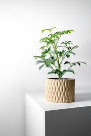Crosshatch Column Planter - 3D printed planter by Valence Objects
