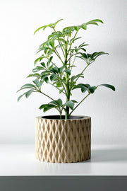 Crosshatch Column Planter - 3D printed planter by Valence Objects
