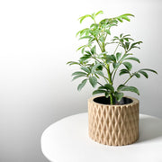 Crosshatch Column Planter - 3D printed planter by Valence Objects