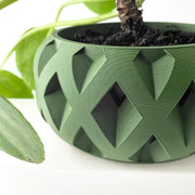Diamond Relief Planter - 3D printed planter by Valence Objects