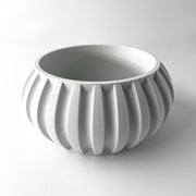 Fluted Bowl Planter - 3D printed planter by Valence Objects