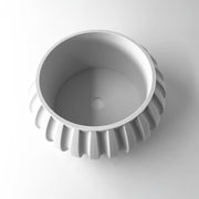 Fluted Bowl Planter - 3D printed planter by Valence Objects