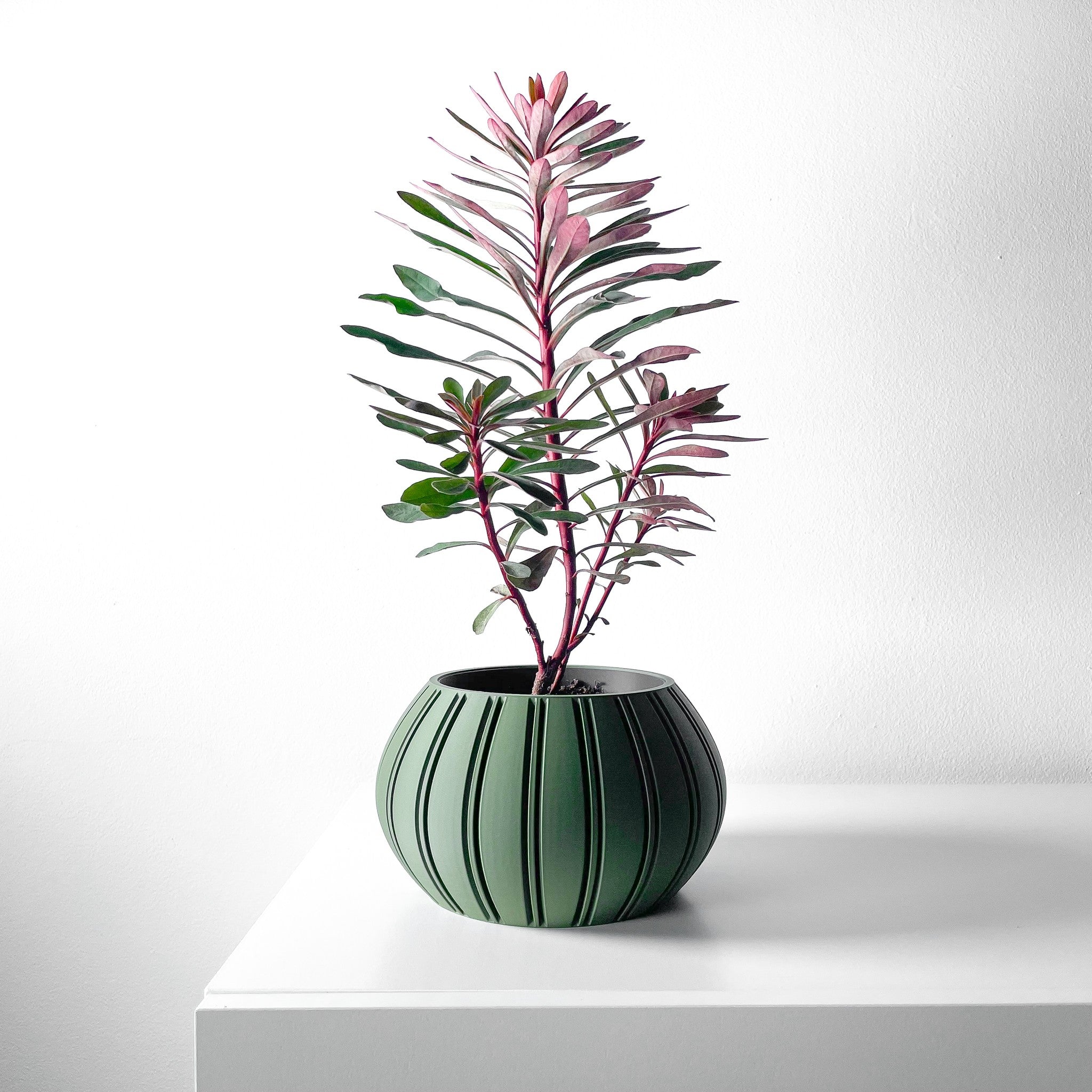 Slat Bud Planter - 3D printed planter by Valence Objects