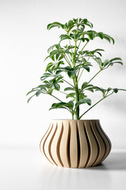 Slim Rib Planter - 3D printed planter by Valence Objects