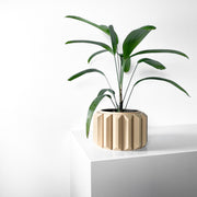 Fluted Drum Planter - 3D printed planter by Valence Objects