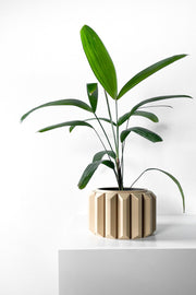 Fluted Drum Planter - 3D printed planter by Valence Objects